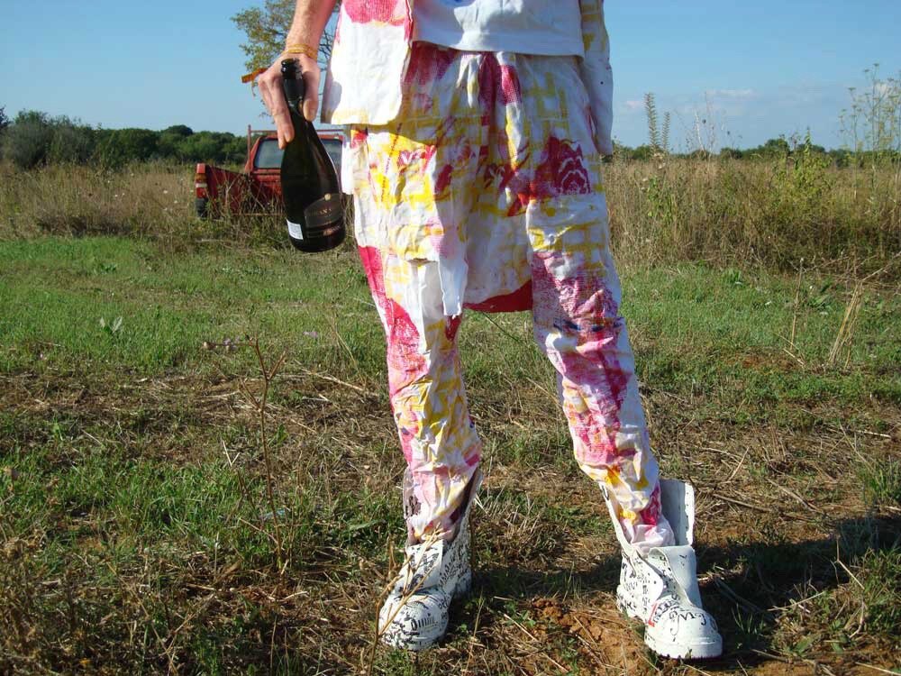 A Westwood suit in a field