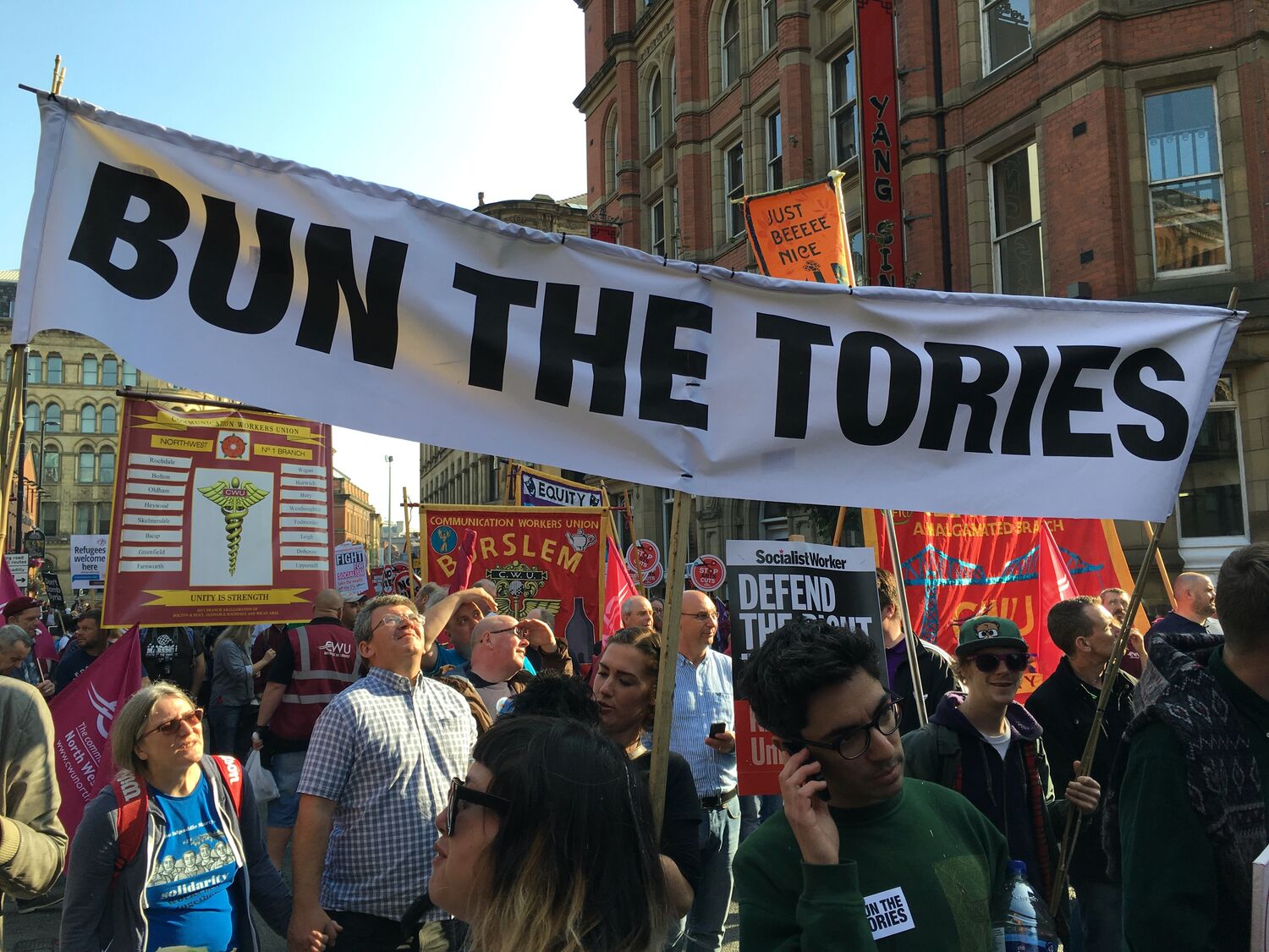The march before the Tory conference