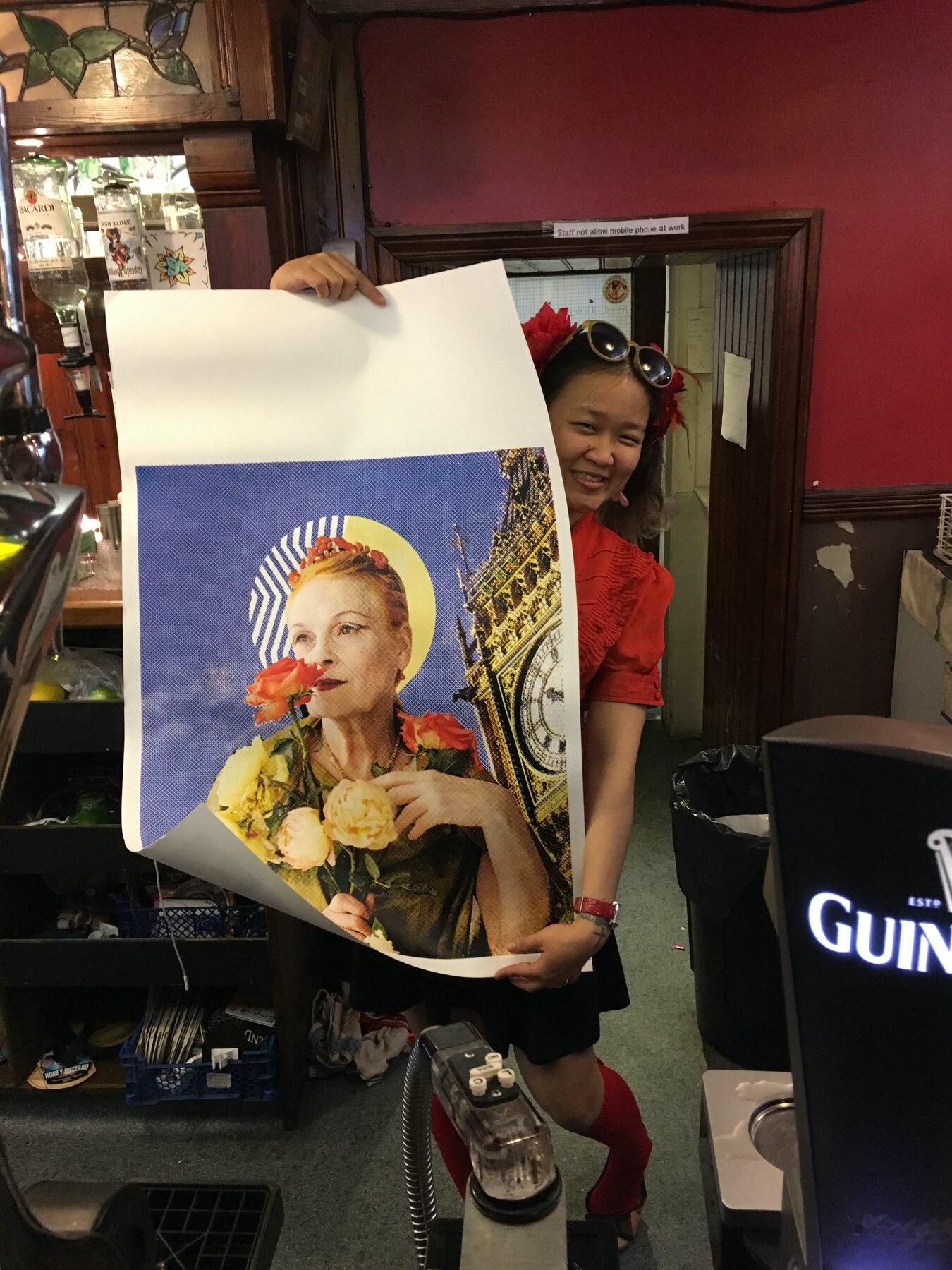 A print at the Golden Lion