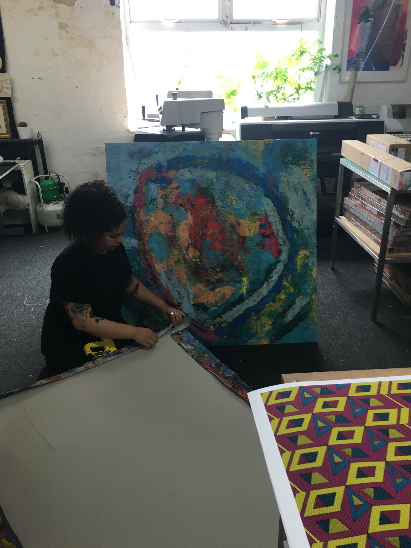 Printing for the show, Moderate Studio journal, 2016