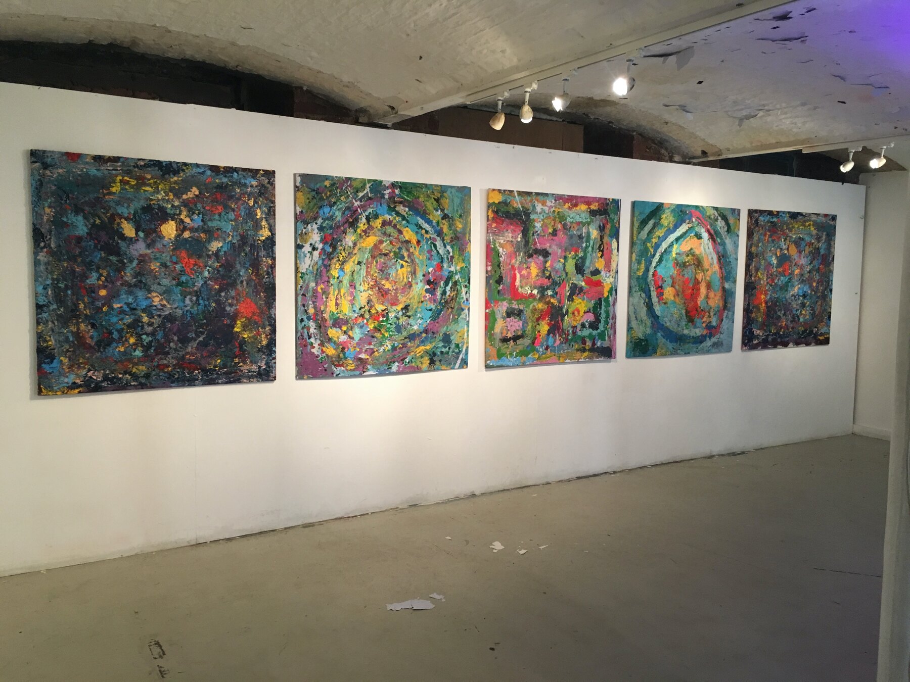The exhibition, with Sally Gilford