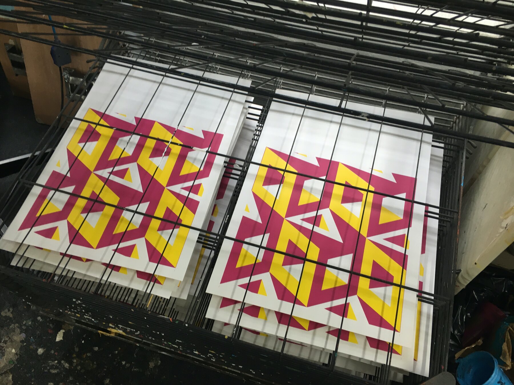 Printing the Refuge wallpaper, Moderate Studio journal, 2016