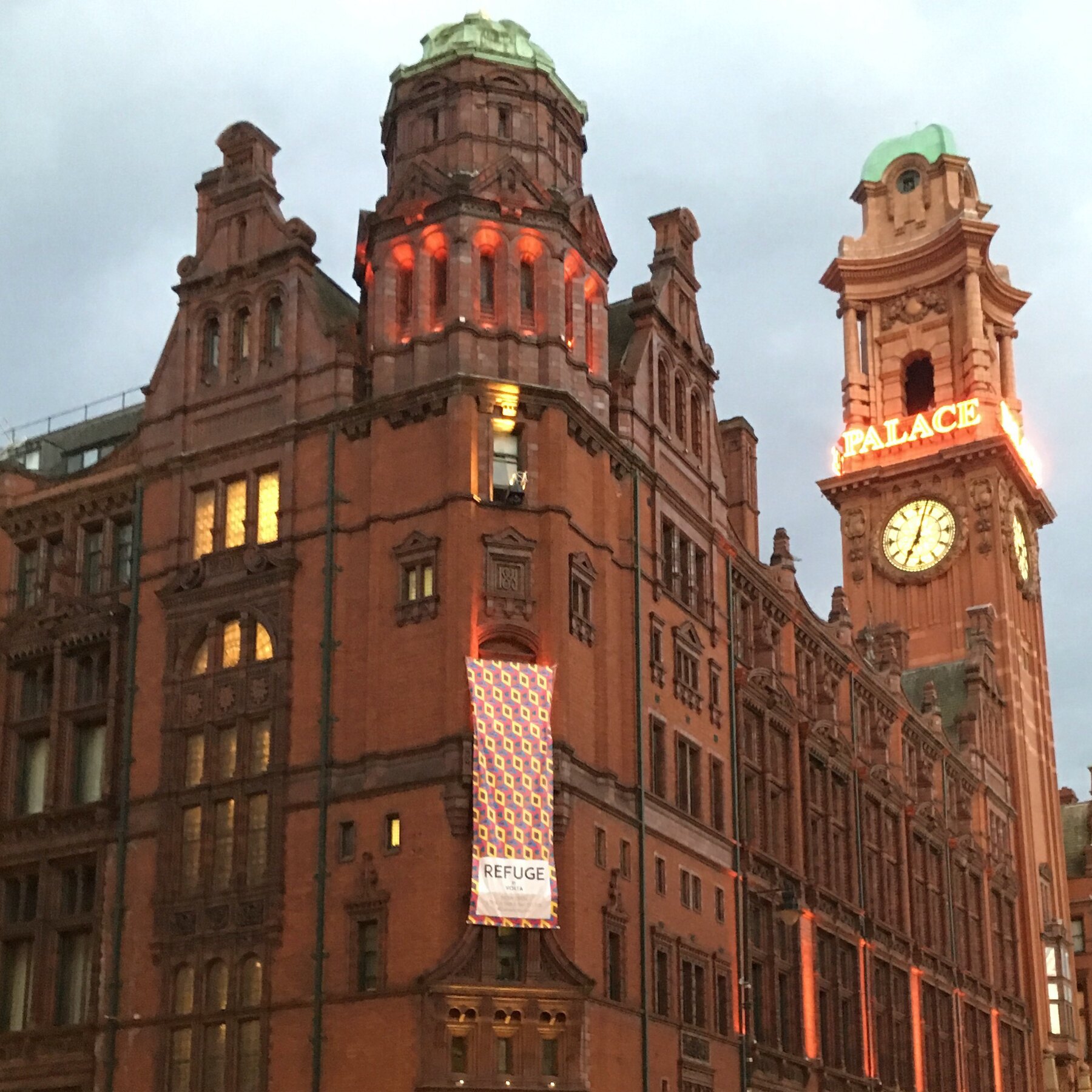 Banners on the tower