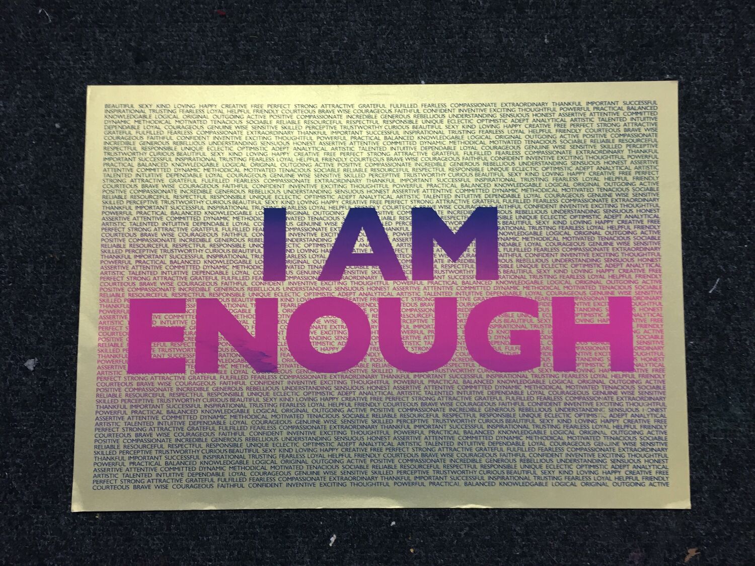 I Am Enough, Moderate Studio journal, 2016