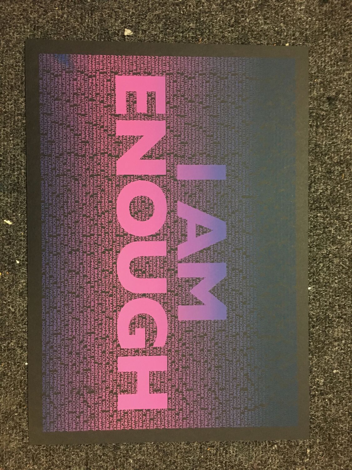 I Am Enough, Moderate Studio journal, 2016