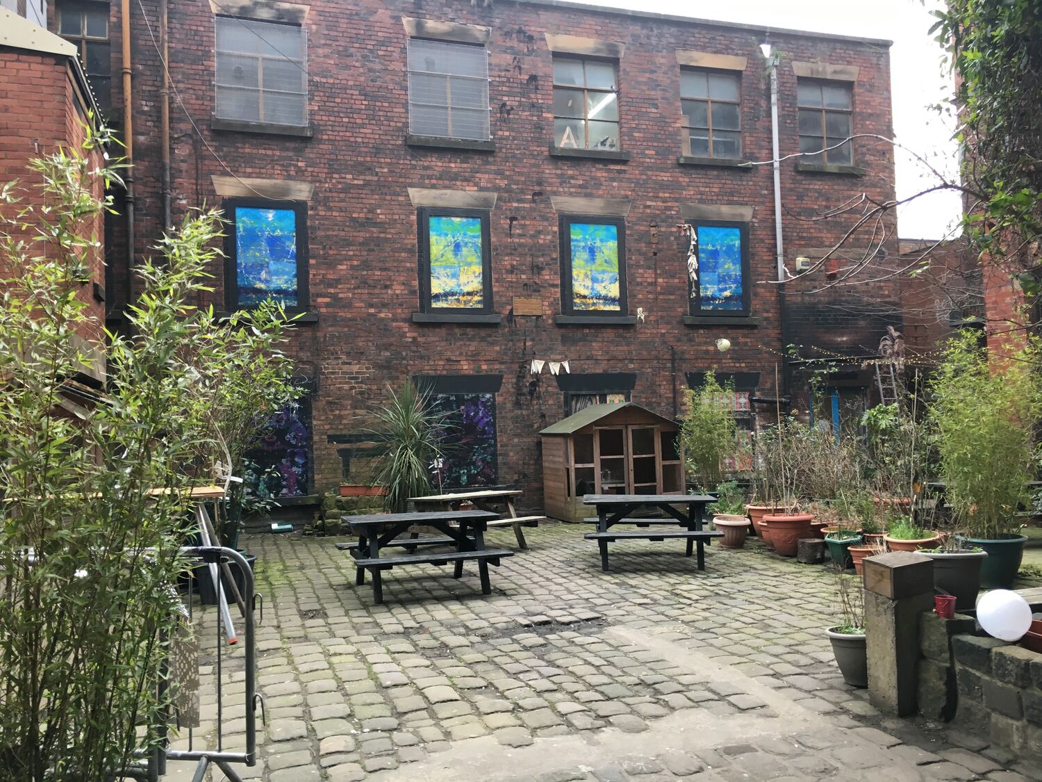Paintings in the courtyard