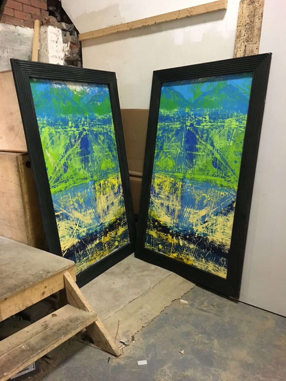 Paintings in the courtyard, Moderate Studio journal, 2017