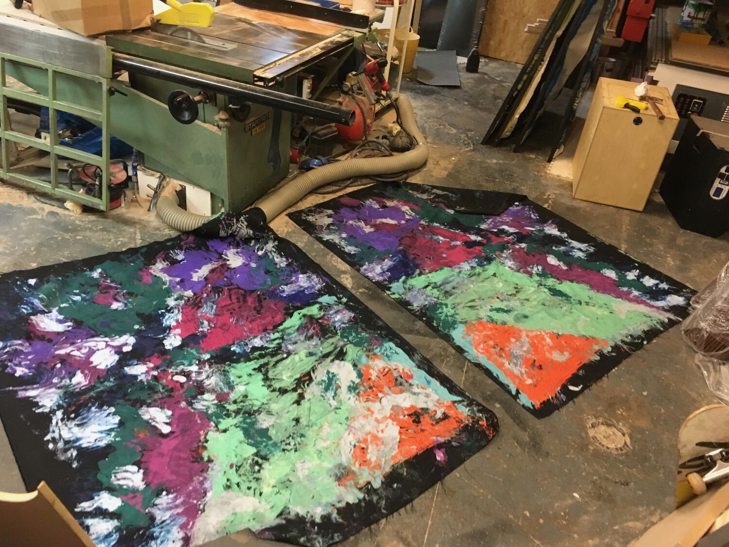 Paintings in the courtyard, Moderate Studio journal, 2017