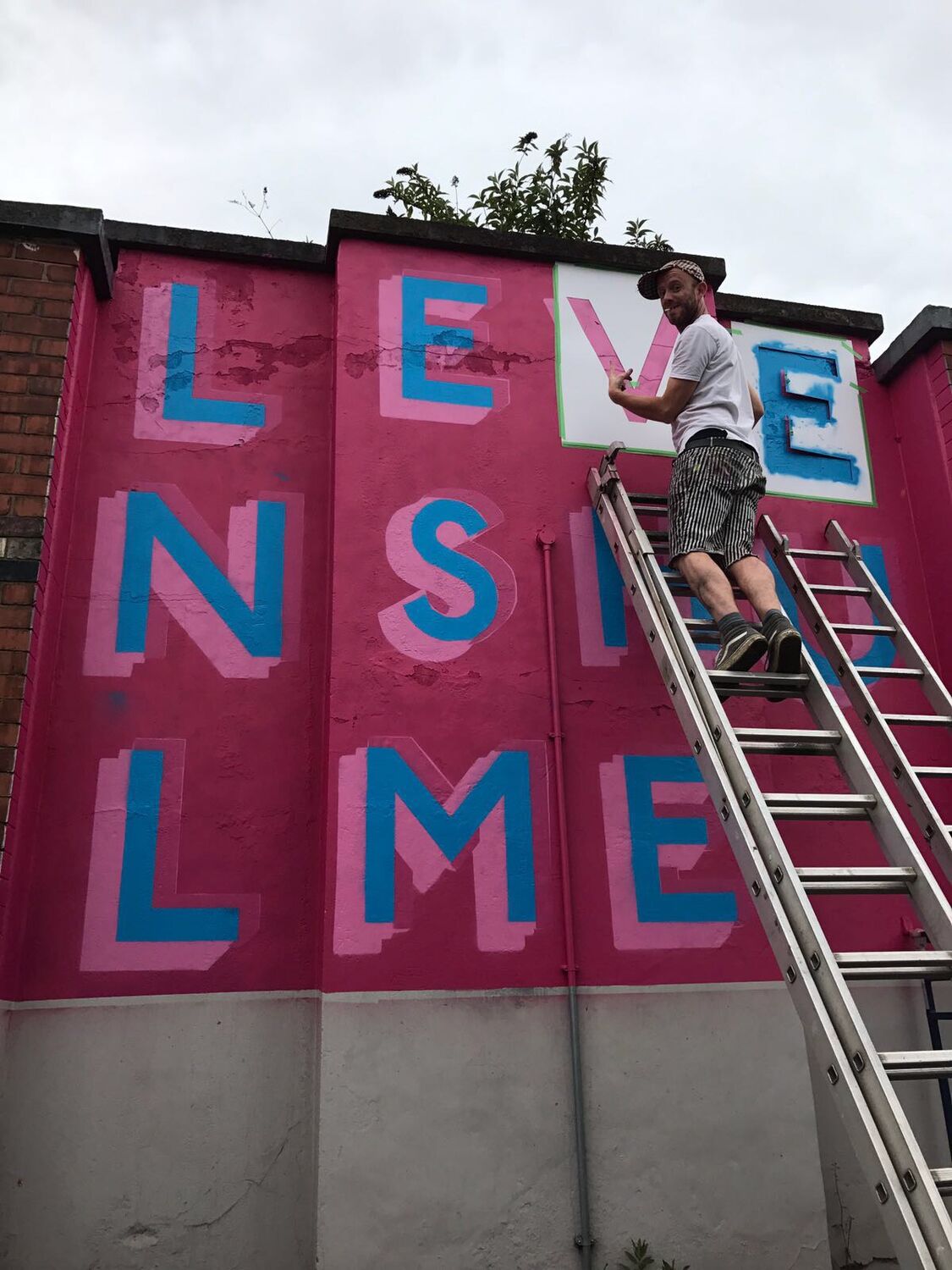 Painting the Levenshulme mural, Moderate Studio journal, 2017