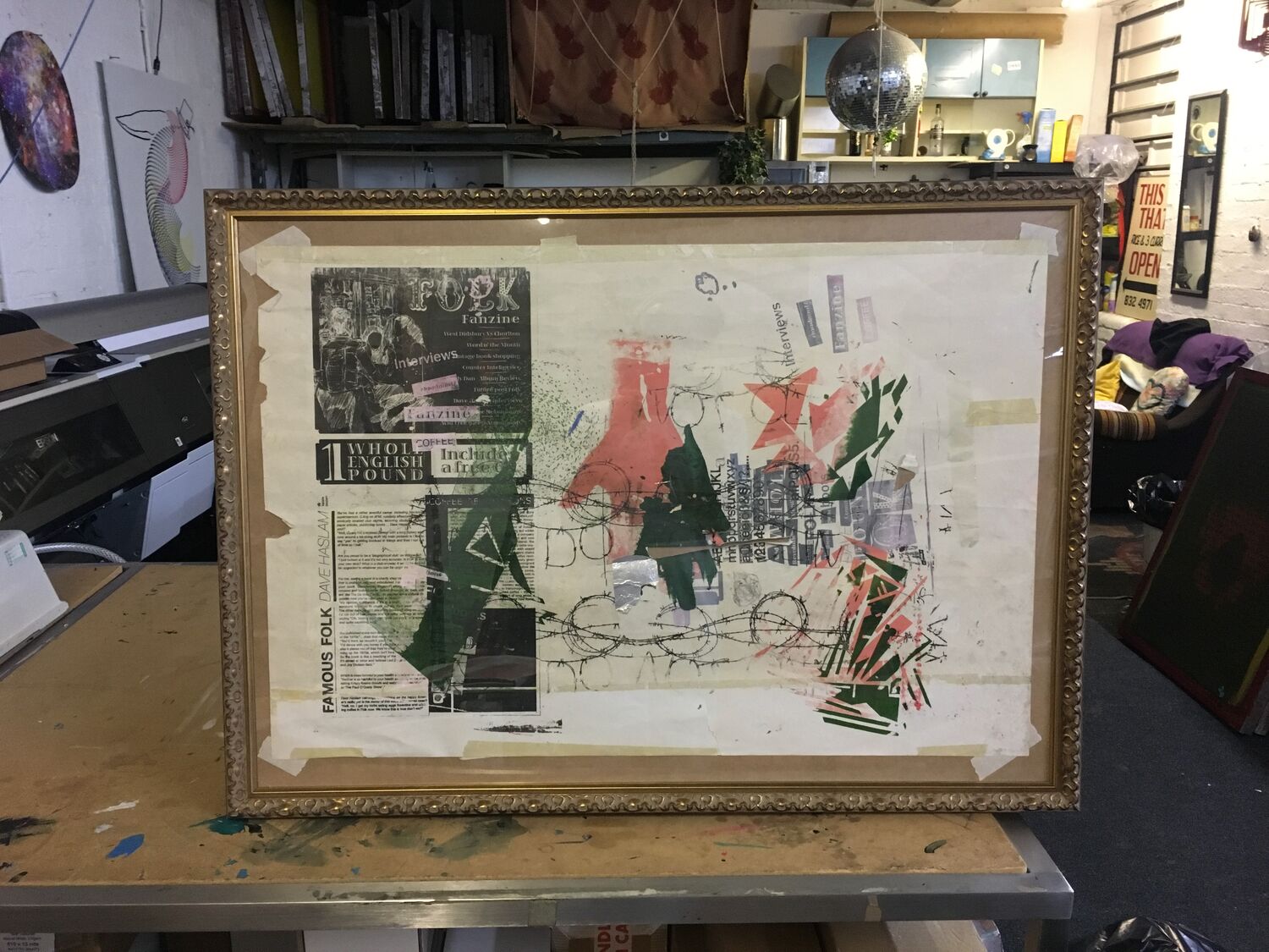 Framing the first print, Moderate Studio journal, 2017