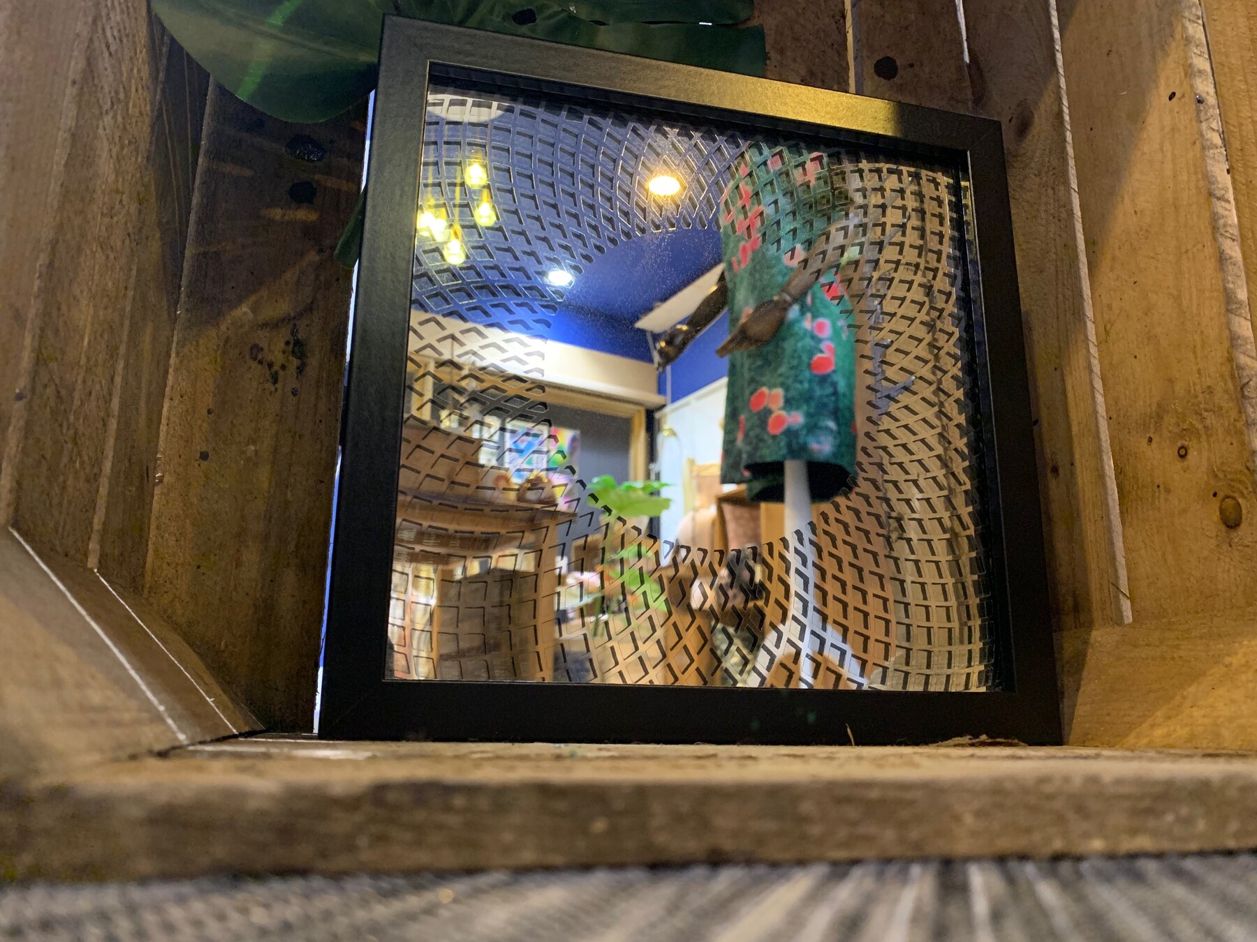 Four etched mirrors for the shop