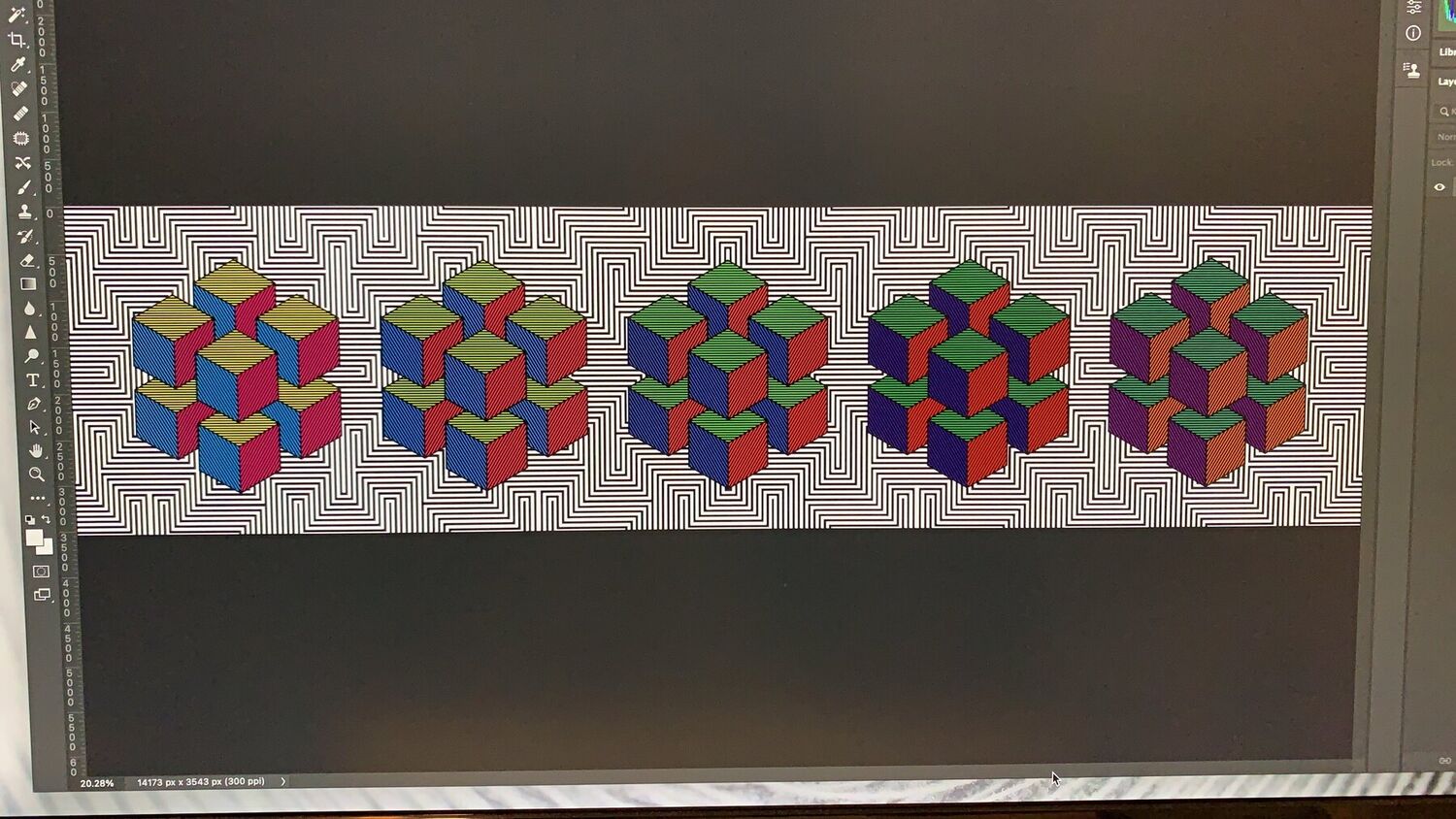 Geometric design iterations for the back of the Artvert board