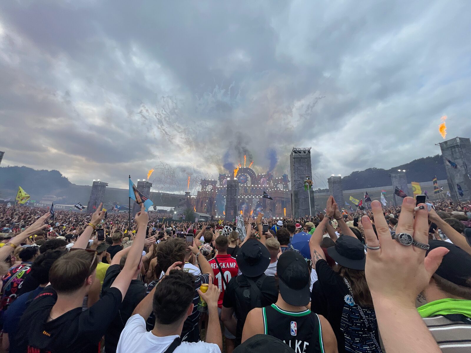 A Boomtown stage crowd at dusk, the kind of coverage the team was there to get.