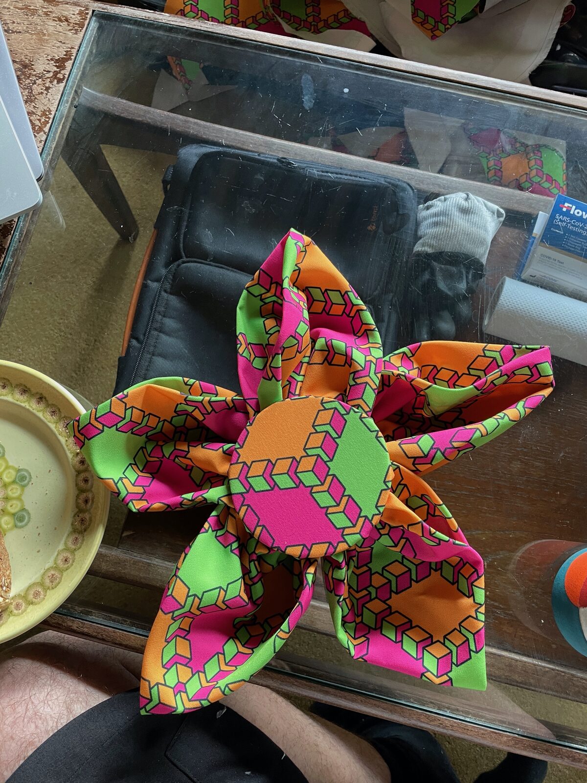Fabric flowers in progress, Moderate Studio journal, 2024