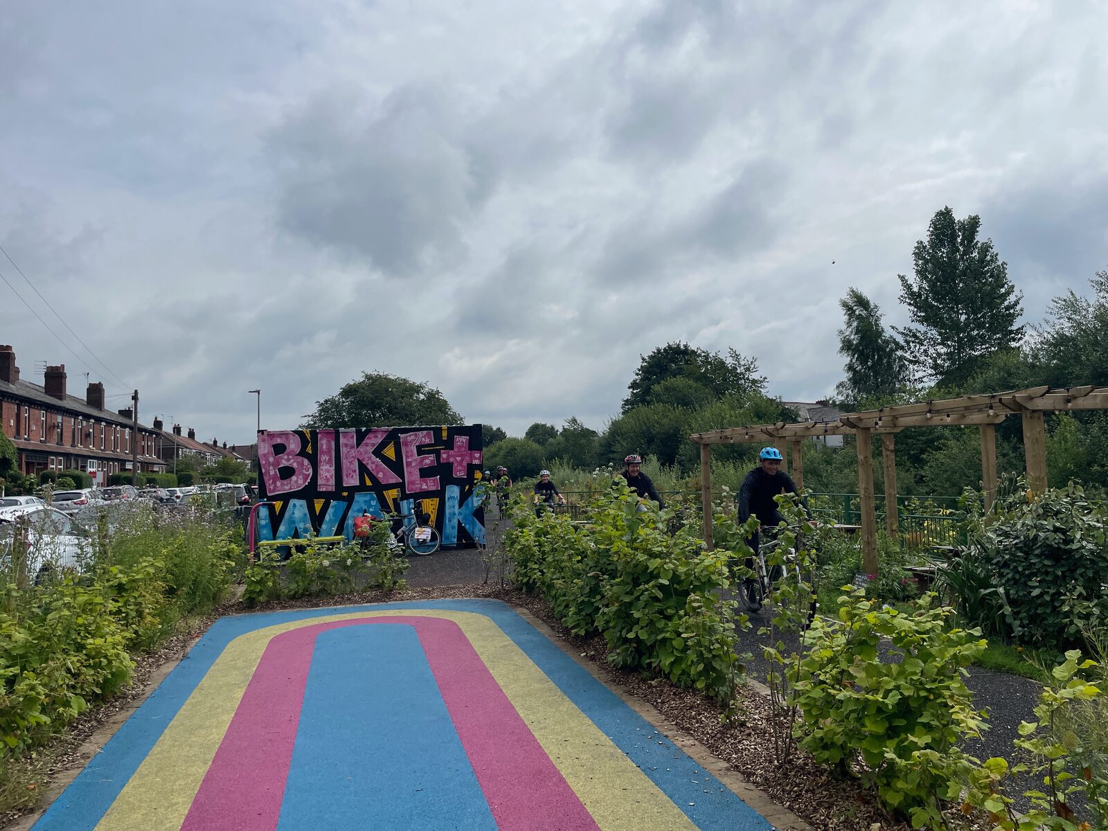 Station South community garden and cycle cafe in Levenshulme, 2024
